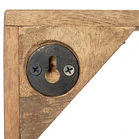 Hello Honey® 28" Square Walnut Finish Reclaimed Wood Shelf with 16 Compartments