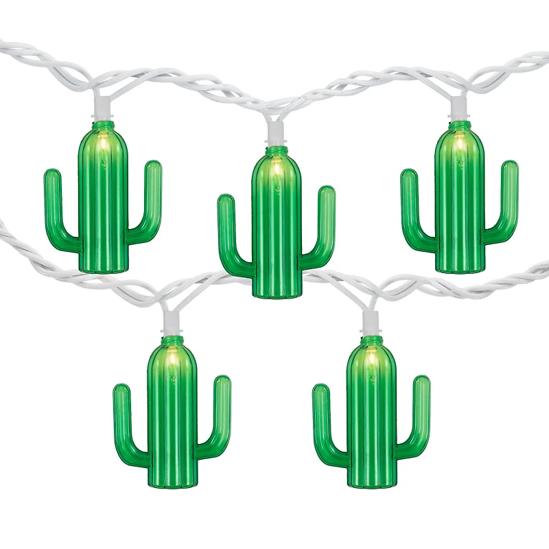 10ct. Green Cactus Patio String Light Set