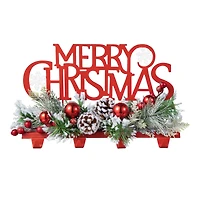 Glitzhome® 14.5" Merry Christmas Metal Stocking Holder