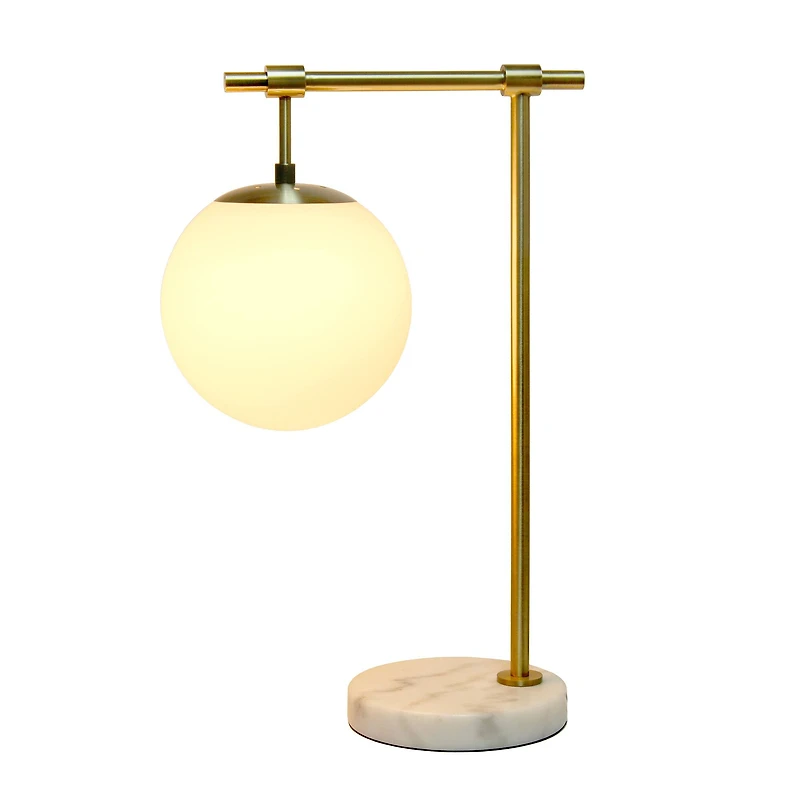 Lalia Home Studio Loft 21" White Globe Shade Table Lamp