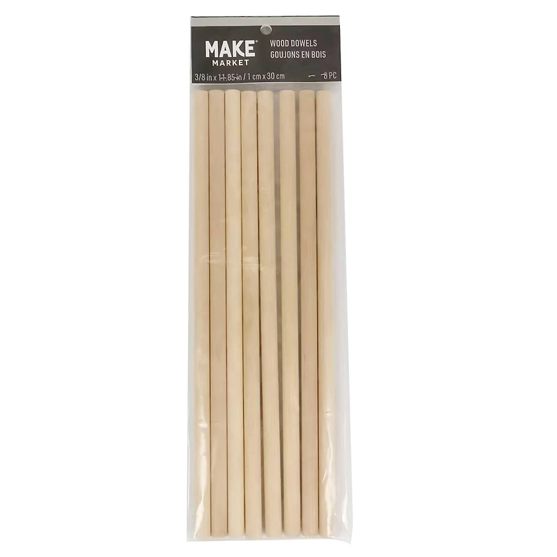 12" Wood Dowels, 8ct. by Make Market®