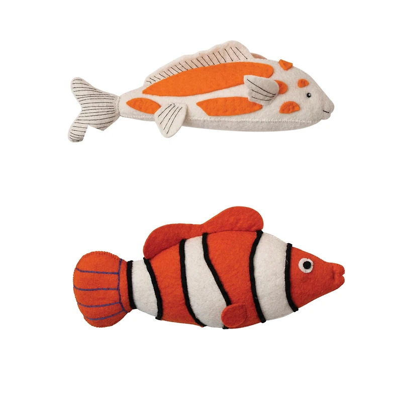 Hello Honey® Handmade Wool Felt Fish Ornament Wall Hanging Set