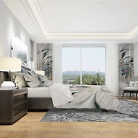 DesignArt White Stained Glass Floral Art Duvet Cover Set