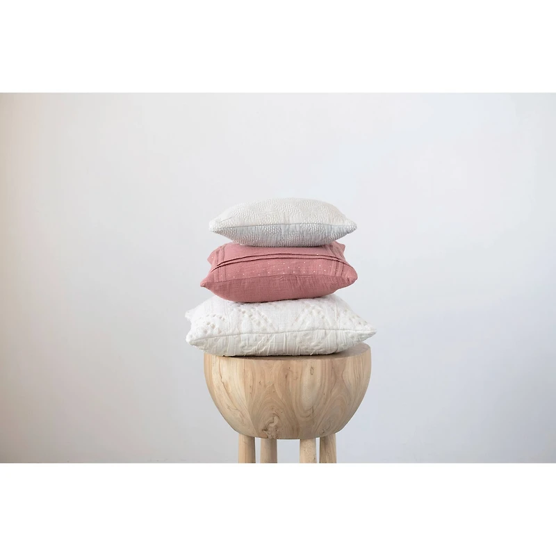 Hello Honey® Cream Cotton Jacquard Pillow