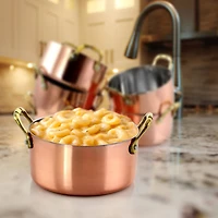 Gibson Home® Rembrandt 4.7'' Copper-Plated Stainless Steel Mini Dutch Oven Set