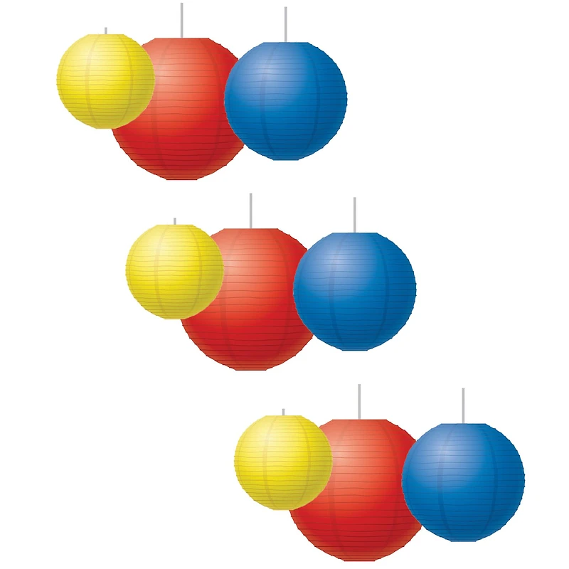 Teacher Created Resources® Paper Lanterns, 3 Packs of 3