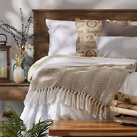 DII® Stone Herringbone Stripe Throw