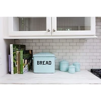 Hello Honey® Enameled Metal Distressed "BREAD" Box with Lid