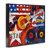 Stupell Industries Rockstar Americana Music Tribute Framed Giclee Art