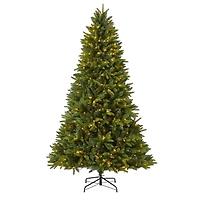 7ft. Pre-Lit Sun Valley Fir Artificial Christmas Tree with LED Lights