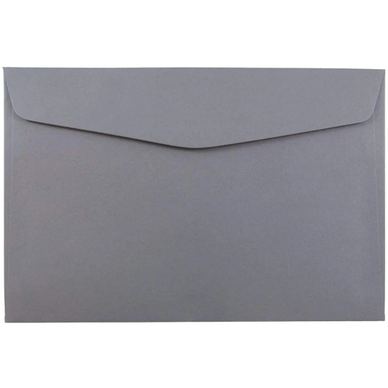 JAM Paper 6" x 9" Dark Gray Booklet Premium Envelopes, 25ct.