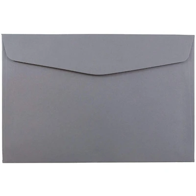 JAM Paper 6" x 9" Dark Gray Booklet Premium Envelopes, 25ct.