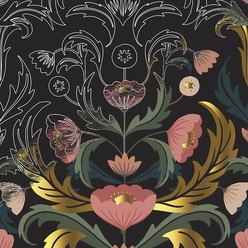 Brea Reese™ 9" x 12" Fall Florals Scratch Art Paper Pad