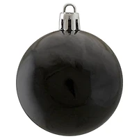 60ct Matte Jet Black Shatterproof Ball Ornaments