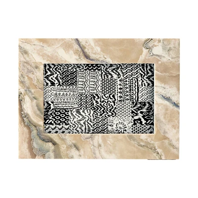 Hello Honey® Marbled Cream Color Finish Resin & MDF 4" x 6" Tabletop Frame