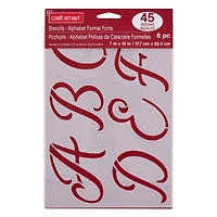 3" Formal Alphabet Font Stencils by Craft Smart®