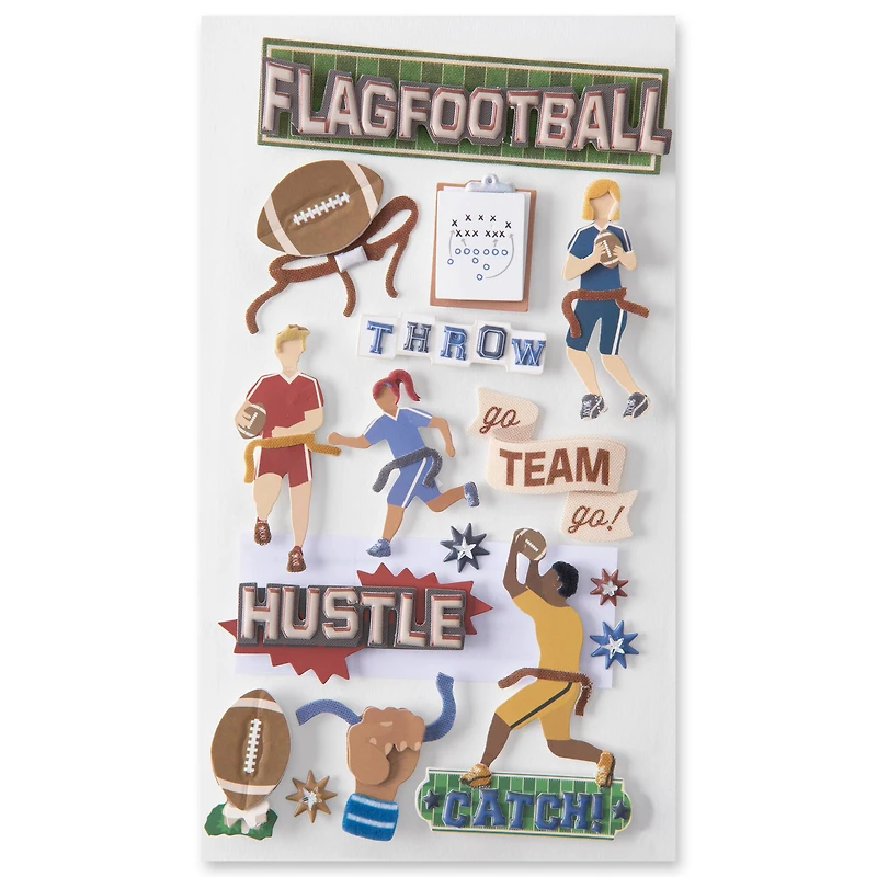 Flag Football Dimensional Stickers by Recollections™