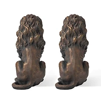 Glitzhome® 20.5" Guardian Sitting Lion Statue Set