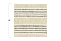 Hello Honey® Taupe, Black & Cream Stripes Cotton Woven Napkin Set