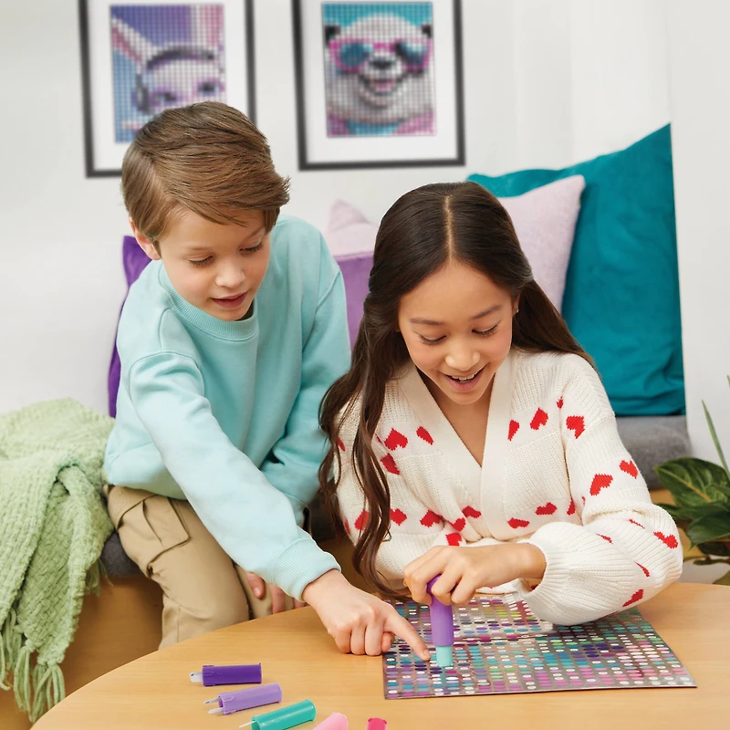 Make it Real™ Stamp To Reveal™ Bunny, Frog & Panda Dot Art Kit