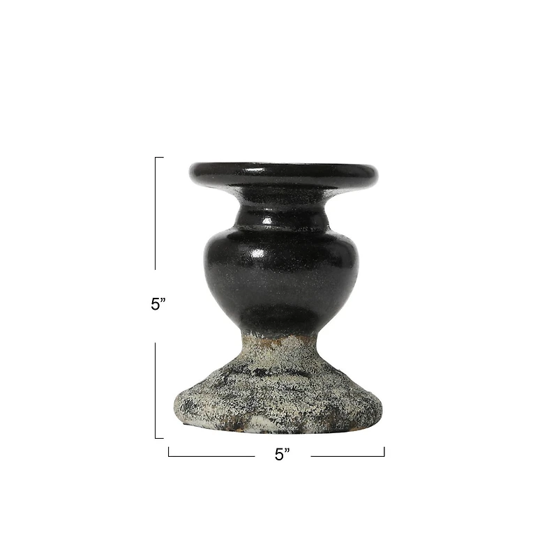 Hello Honey® 5" 2-Tone Sculptural Terra Cotta Candle Holder