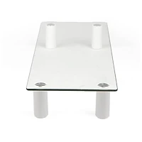 Mind Reader Clear Glass Monitor Stand Riser