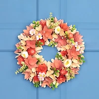 14" Mini Thistle & Ranunculus Artificial Wooden Spring Wreath