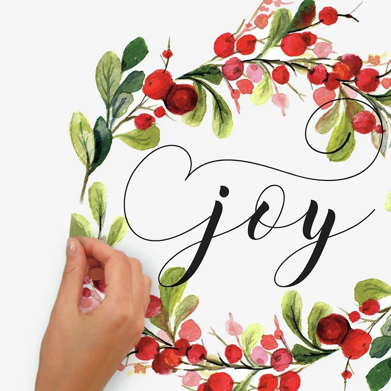 RoomMates Merry Christmas Wreath Peel & Stick Wall Decals