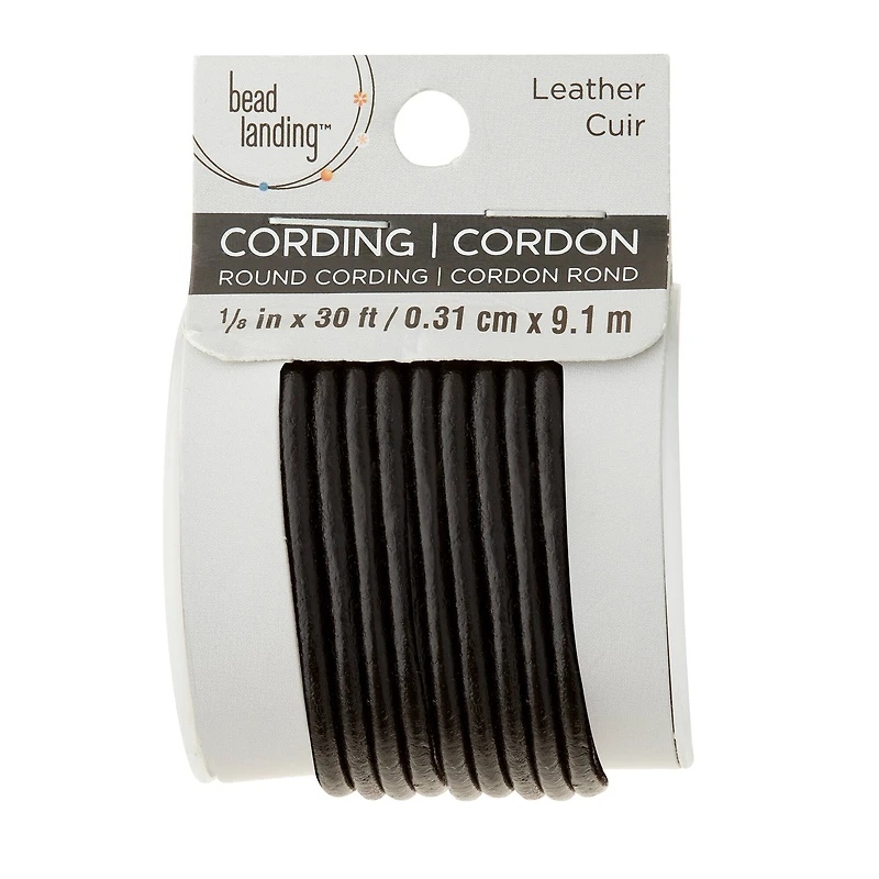 3mm Round Leather Lace by Bead Landing