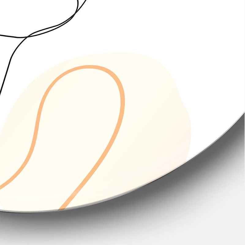 Designart - One Line Drawing of Young Woman In Pastel Tones