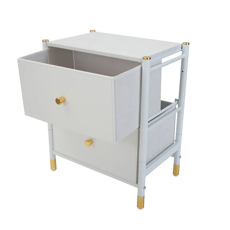 Simplify 2 Drawer Luxury Nightstand