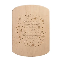 Walking in a Winter Wonderland 11" x 8" Maple Oval Cutting Board