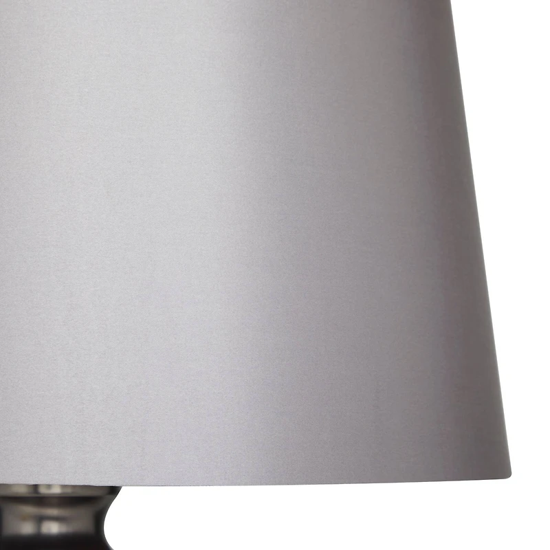 Grey Glass Modern Accent Lamp, 16" x 16" x 27"