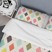 Designart 'Diamond Retro III' Mid-Century Duvet Cover Set