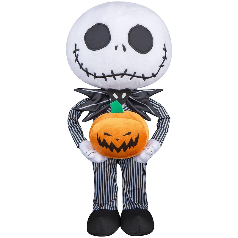 18" Stylized Jack Skellington Halloween Greeter with Jack-o'-Lantern