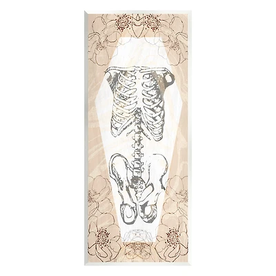 Stupell Industries Floral Skeleton Halloween Layered Wall Plaque Art