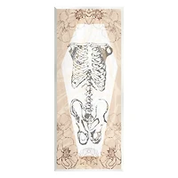 Stupell Industries Floral Skeleton Halloween Layered Wall Plaque Art