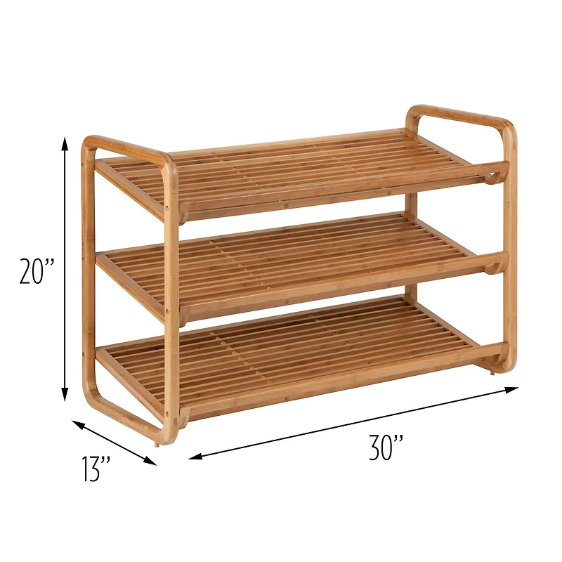 Honey Can Do 3-Tier Bamboo Shoe Rack