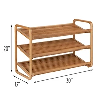Honey Can Do 3-Tier Bamboo Shoe Rack