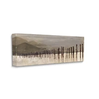 Stupell Industries Abstract Mountain Range Wooden Pillars Wall Art