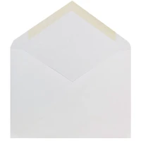 JAM Paper A6 White Invitation Envelopes with V-Flap, 100ct.