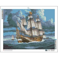 Sparkly Selections Sailing Ships Diamond Painting Kit, Round Diamonds
