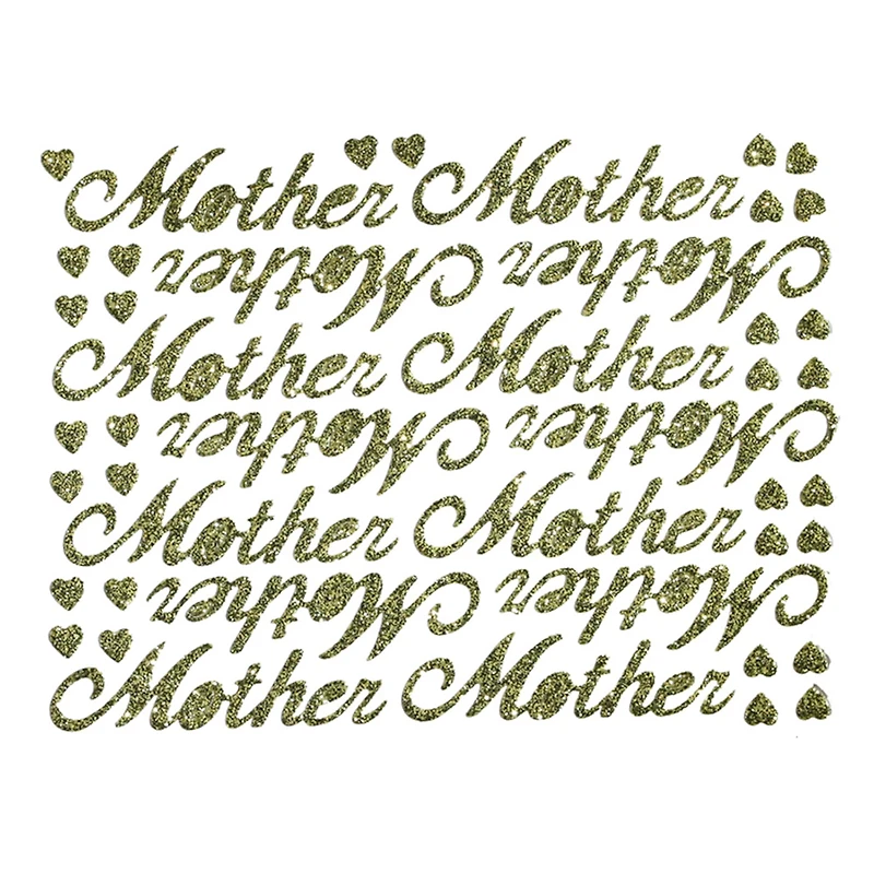 JAM Paper Mother Gold Script Floral Adhesive