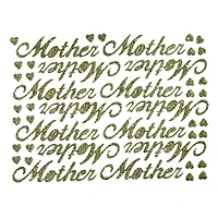 JAM Paper Mother Gold Script Floral Adhesive