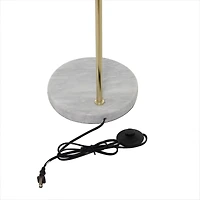 Gold Metal Industrial Floor Lamp, 15" x 10" x 64"