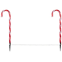Candy Cane 8 Function Christmas Outdoor Pathway Markers - Set of 8