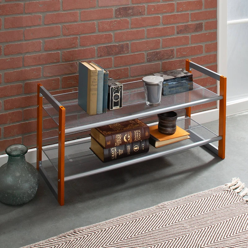Organize It All Wooden Stackable Shoe Rack