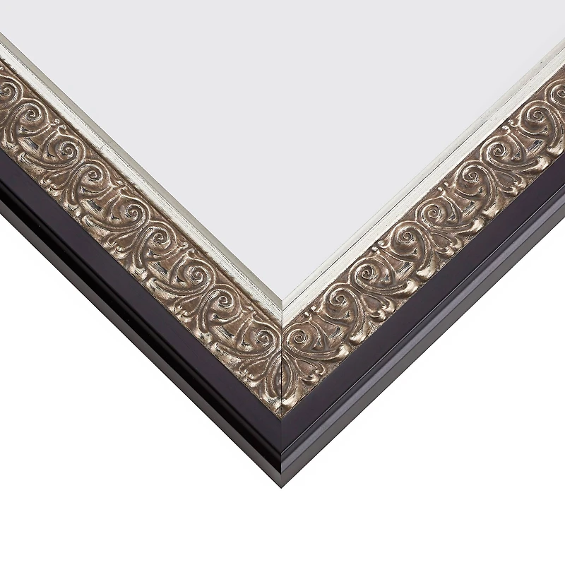 Craig Frames Furio Distressed Silver and Black Picture Frame