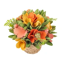 8" Spring Rope Basket Floral Bundle