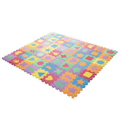 Toy Time Interlocking Foam Tile Play Mat with Shapes